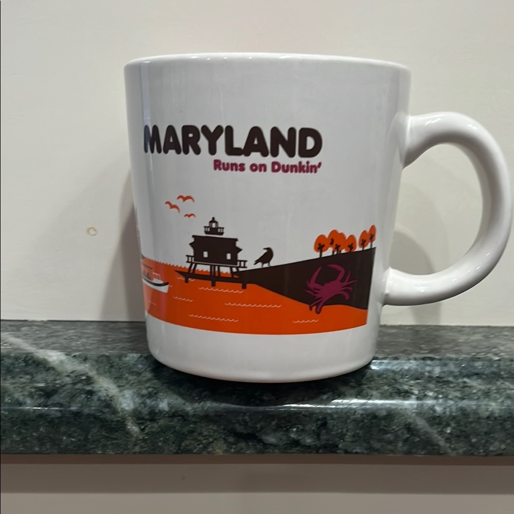Maryland Mug - White and Orange